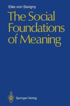 Paperback The Social Foundations of Meaning Book