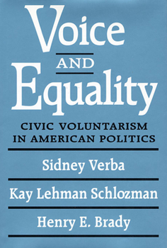 Paperback Voice and Equality: Civic Voluntarism in American Politics Book