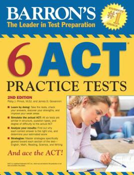 Paperback Barron's 6 ACT Practice Tests Book