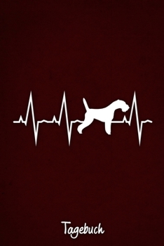 Tagebuch: Rotes liniertes Foxterrier Hunde Journal Herzschlag ca DIN A5 weiß liniert 110 Seiten (German Edition)