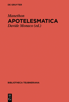 Hardcover Apotelesmatica [Greek, Ancient (To 1453)] Book