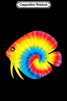 Composition Notebook: Tie Dye Discus Rainbow Print Pompadour Hippie Peace Gift  Journal/Notebook Blank Lined Ruled 6x9 100 Pages