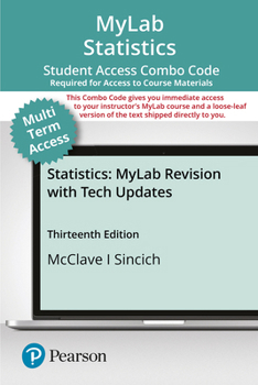 Printed Access Code Mylab STATS with Pearson Etext -- Combo Access Card -- For Statistics [Updated Edition] (24 Months) Book