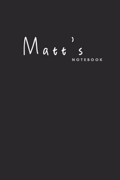 Paperback Matthew's notebook: Ideal writing notebook for boys men named Matthew Book