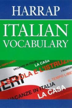 Paperback Harrap Italian Vocabulary (Harrap Italian Study Aids) Book