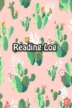 Reading Log: Book Review Journal Notebook Gift For Book Lovers Adults Boys Girls Kids - Reader Record and Share | Cactus White Leaves Cover