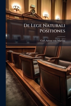 Paperback De Lege Naturali Positiones Book