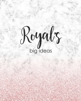 Paperback Royal's Big Ideas: Personalized Notebook - 8x10 Lined Women's Journal Book
