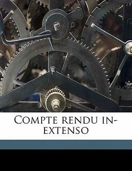 Paperback Compte Rendu In-Extenso Volume 1920 [French] Book