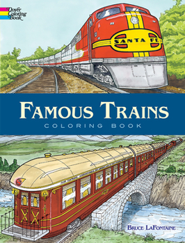 Paperback Famous Trains Coloring Book