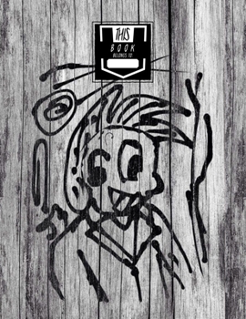 Sheet Music Notebook: Wood Graffiti - Blank Sheet Music, Large Notebook