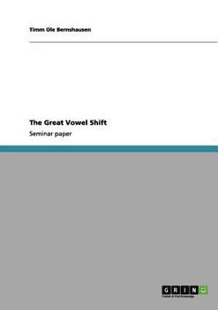 Paperback The Great Vowel Shift Book