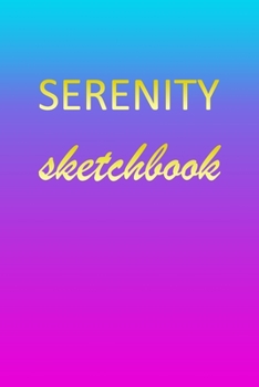 Paperback Serenity: Sketchbook - Blank Imaginative Sketch Book Paper - Pink Blue Gold Custom Letter S Personalized Cover - Teach & Practic Book