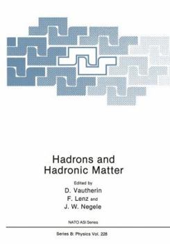 Paperback Hadrons and Hadronic Matter Book