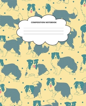 Dog Composition Notebook: Blank Lined Cute Notebooks for Girls Teens Kids School Writing Notes Journal (7.5 x 9.25 in)