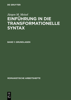 Hardcover Einführung in die transformationelle Syntax, Band 1, Grundlagen [German] Book