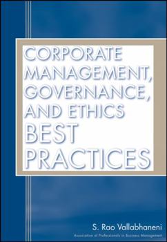 Hardcover Corporate Management, Governance, and Ethics Best Practices Book