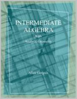Paperback Intermediate Algebra with Analytic Geometry Book