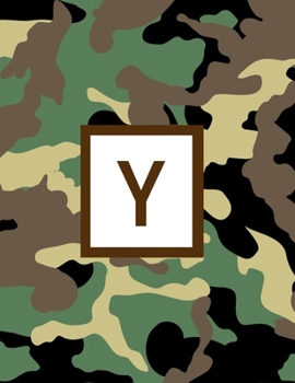 Y: Letter Monogrammed 2020 Weekly Planner For Hunter Or Hunting Guide - Camo Camouflage January 2020 - December 2020 (8.5"x11")