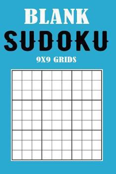 Paperback Blank Sudoku 9x9 Grids: Blue Cover Book