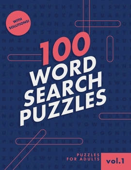 Paperback 100 Word Search Puzzle: Word Find Puzzles for Seniors, Adults Book