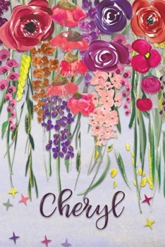 Cheryl: Personalized Lined Journal - Colorful Floral Waterfall (Customized Name Gifts)