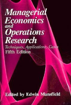 Paperback Managerial Economics and Operations Research: Techniques, Applications, Cases Book