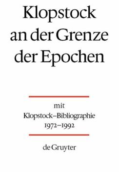 Hardcover Klopstock an der Grenze der Epochen [German] Book