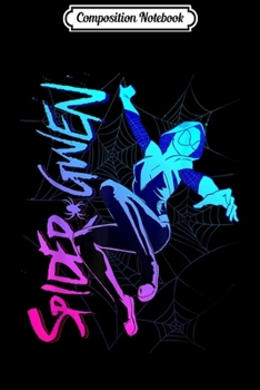 Paperback Composition Notebook: Marvel Spider-Gwen Neon Gradient Web Graphic Journal/Notebook Blank Lined Ruled 6x9 100 Pages Book