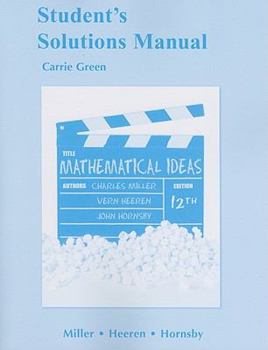 Paperback Mathematical Ideas, Student's Solutions Manual Book