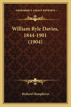 Paperback William Ryle Davies, 1844-1901 (1904) [Welsh] Book