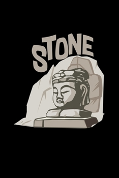Paperback Stone: 6x9 Buddha - lined - ruled paper - notebook - notes Book