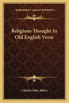 Paperback Religious Thought In Old English Verse Book