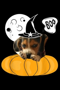 Paperback Boo: Boo! Halloween Beagle puppy cute canine humor for all ages Journal/Notebook Blank Lined Ruled 6x9 100 Pages Book