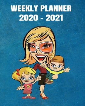 Paperback 2020-2021 Weekly Planner: 2 Year Weekly & Monthly View Organizer & Agenda with To-Do's - Comic Design Book