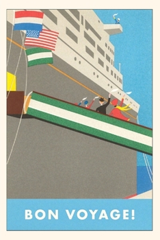 Paperback Vintage Journal Boarding the Cruise Travel Poster Book
