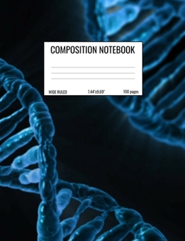 Paperback Composition Notebook: Wide Ruled Notebook for Students, Math and Science Composition Notebook - DNA Double Helix Book