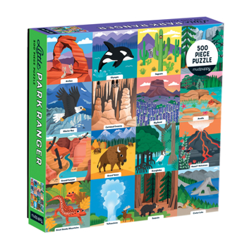 Little Park Ranger 500 Piece Family Puzzle from Mudpuppy - Beautifully Illustrated Portraits of U.S. National Parks, 20" x 20", Provides Hours of Puzzling Fun, Ages 8+, Puzzle Image Insert Included