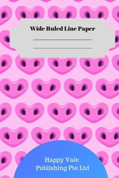 Paperback Cute Pig Theme Wide Ruled Line Paper Book