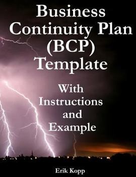 Paperback Business Continuity Plan (Bcp) Template with Instructions and Example Book