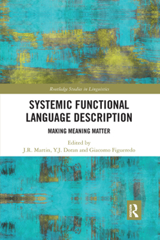 Systemic Functional Language Description - Book  of the Routledge Studies in Linguistics