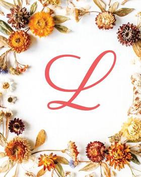 L: Monogram Initial Meal Planner, Daily Meal Plan to Track and Plan Your Meals, Week-by-Week - Fall Flowers Cover