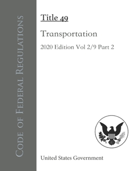 Paperback Code of Federal Regulations Title 49 Transportation 2020 Edition 2/9 Part 2 Book