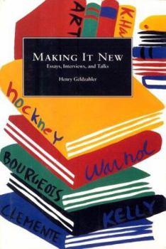 Hardcover Making It New: Essays, Interviews, and Talks Book