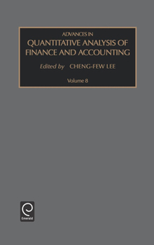 Hardcover Advances in Quantitative Analysis of Finance and Accounting Book