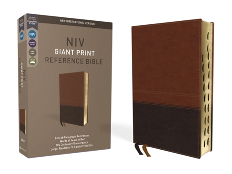 Imitation Leather NIV, Reference Bible, Giant Print, Imitation Leather, Brown, Red Letter Edition, Indexed, Comfort Print [Large Print] Book