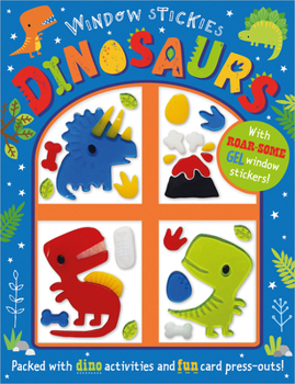 Paperback Window Stickies Dinosaurs Book