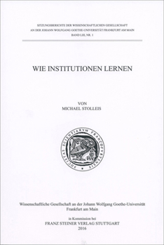 Paperback Wie Institutionen Lernen [German] Book