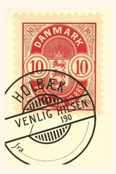 Paperback Vintage Journal Cancelled Danish Stamp Book