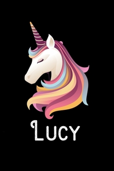 Lucy: Personalized Custom Name Unicorn Themed Monthly 2020 Planner (Calendar, To Do List, Monthly Budget, Grocery List, Yearly Financial Goals) Gift for Girls and Women